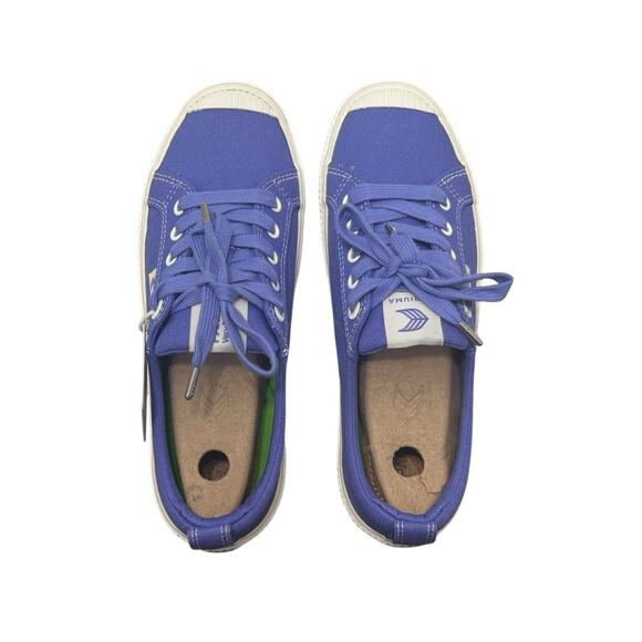 NIB! Cariuma OCA Low Pantone Very Peri Canvas Contrast Thread Sneaker - Size 7 - Picture 3 of 10